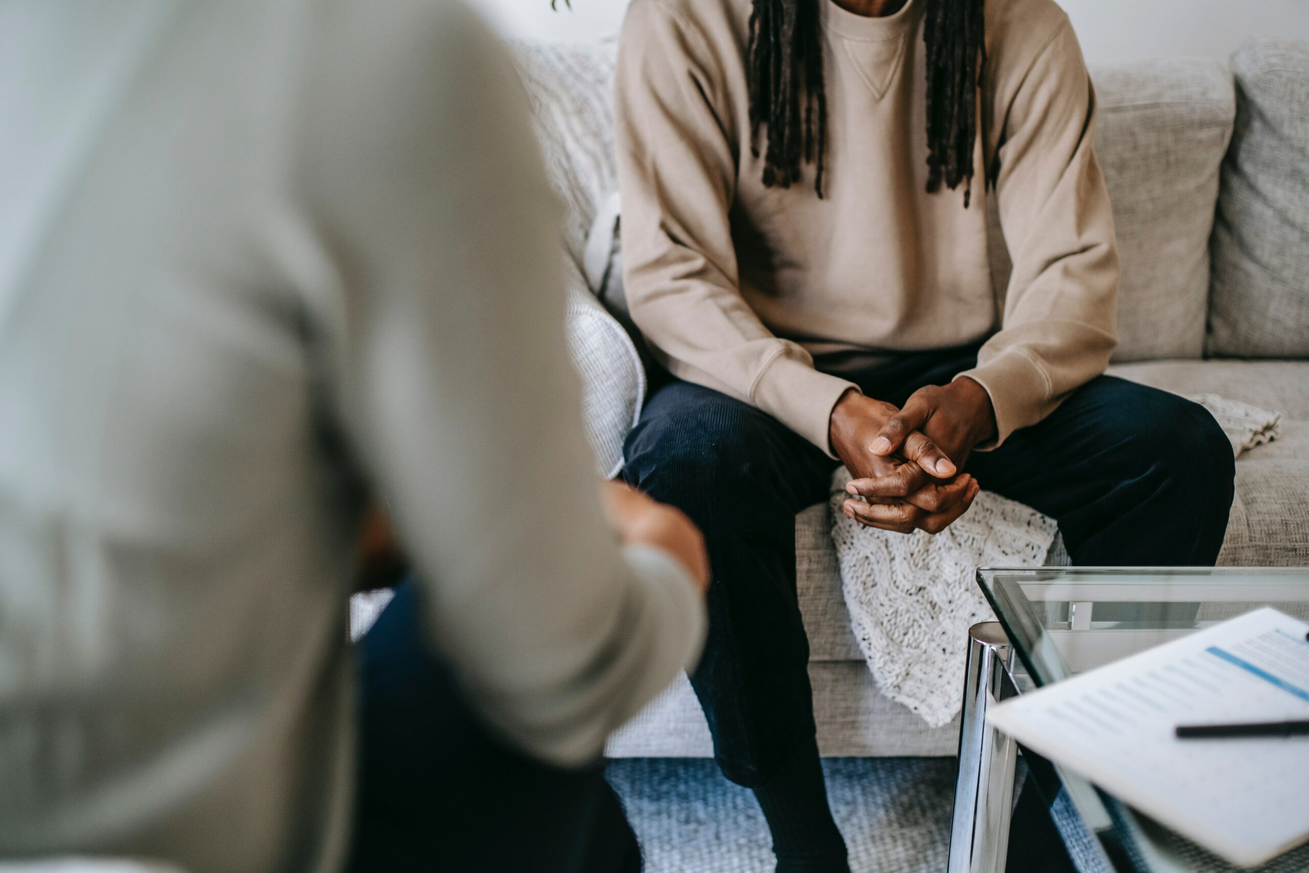 a patient in their counselling session