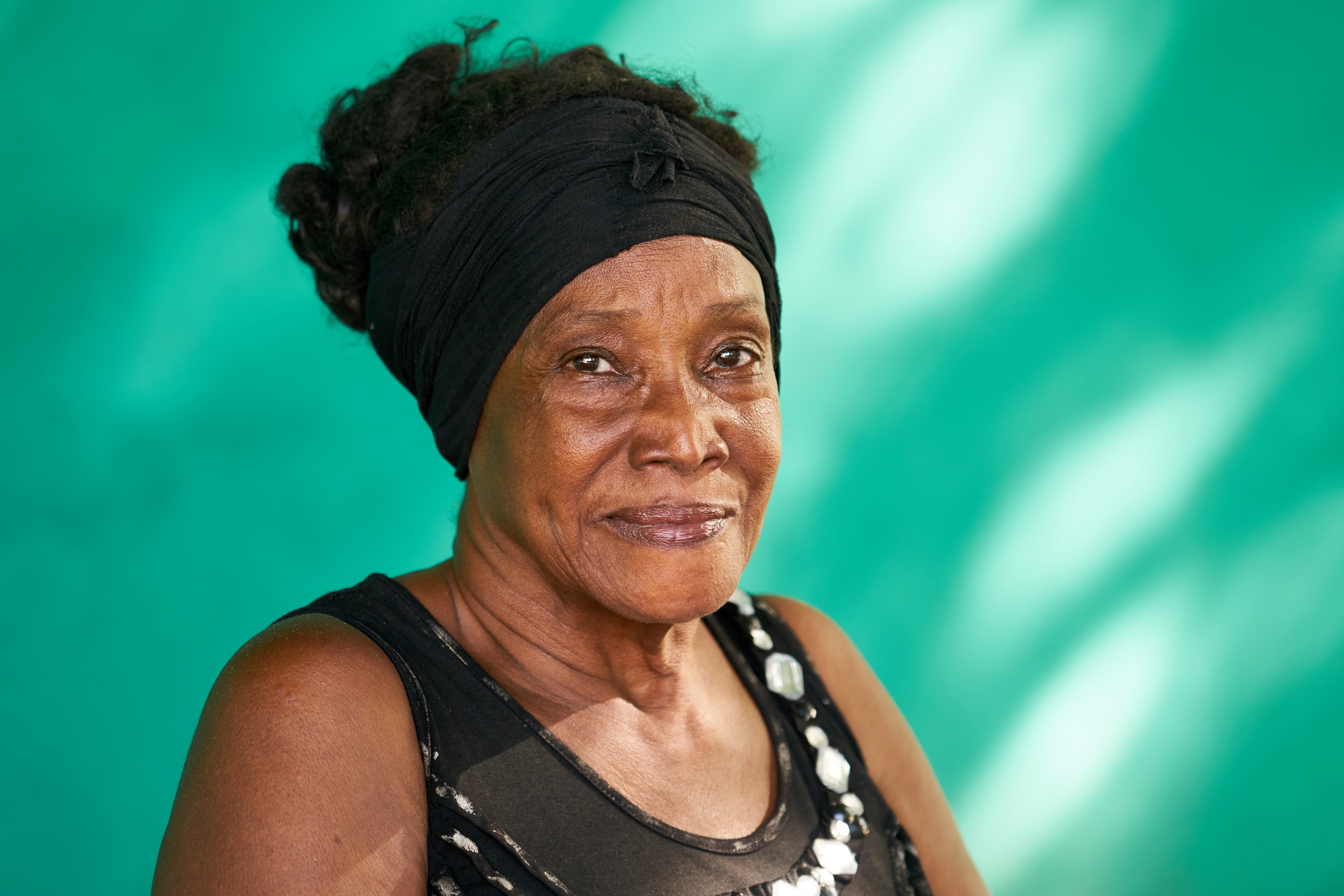 older woman smiling